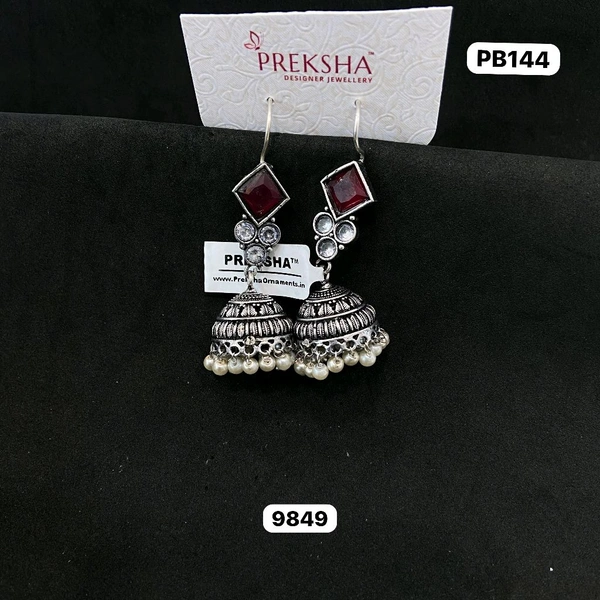 Oxidised Jhumki 