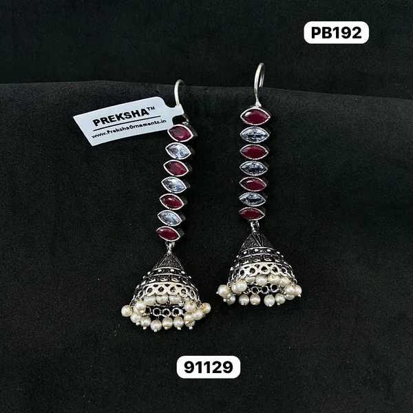 Oxidised Jhumki 