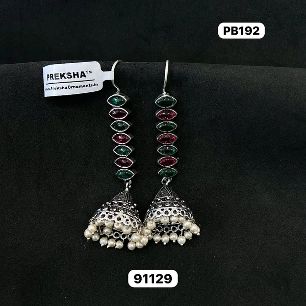 Oxidised Jhumki 