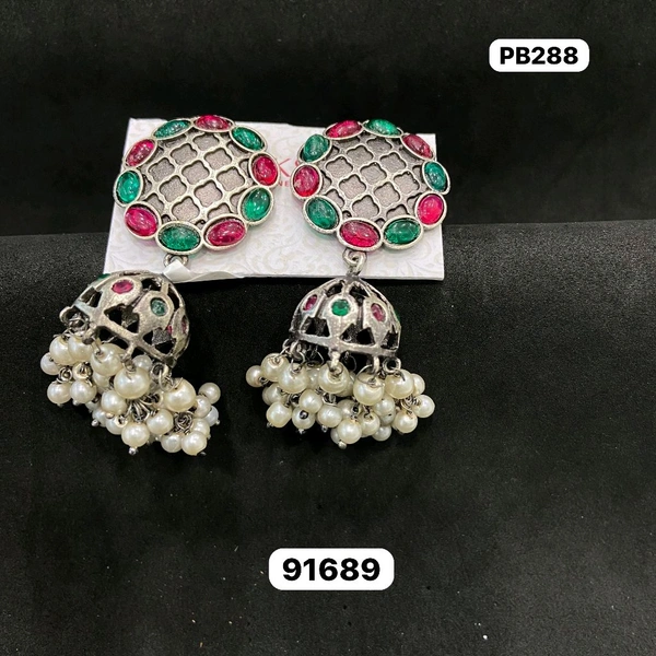 Oxidised Jhumki 