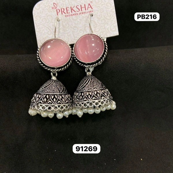 Oxidised Jhumki 