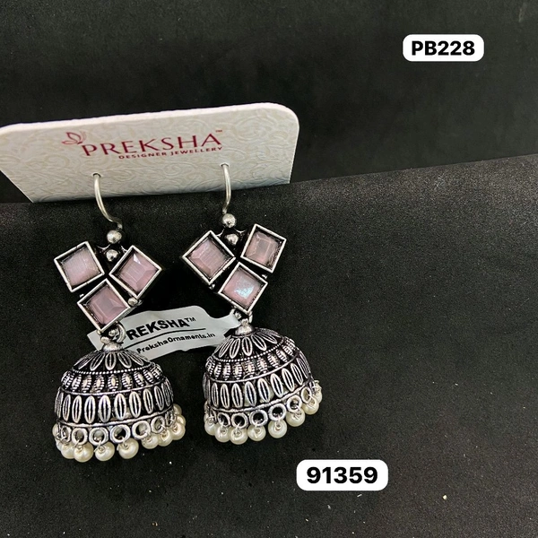 Oxidised Jhumki 
