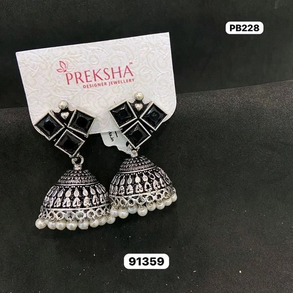 Oxidised Jhumki 