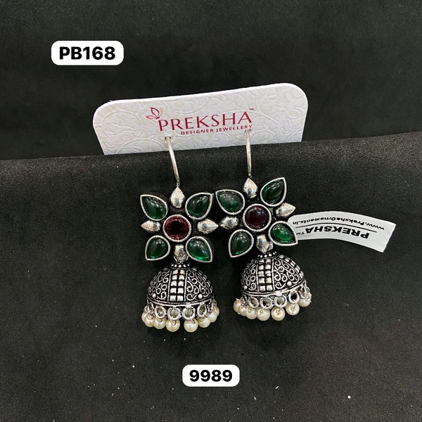 Oxidised Jhumki 