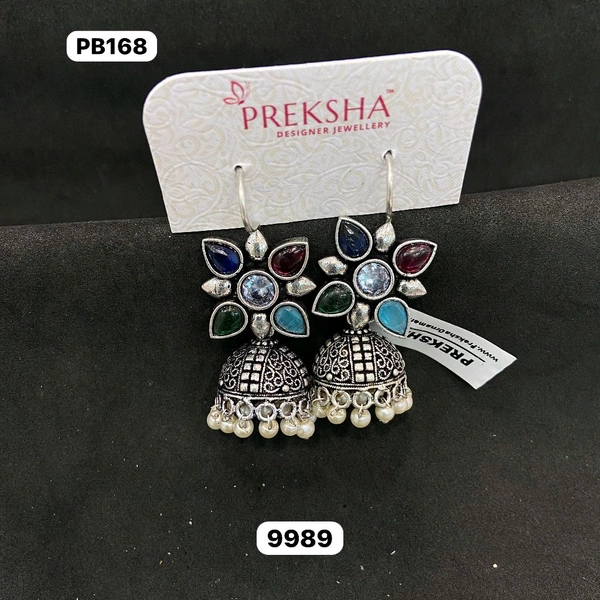 Oxidised Jhumki 