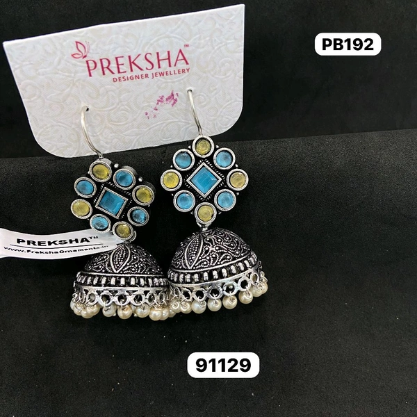 Oxidised Jhumki 