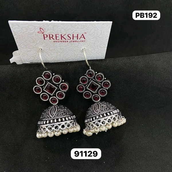 Oxidised Jhumki 