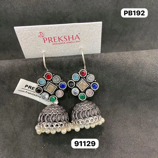 Oxidised Jhumki 