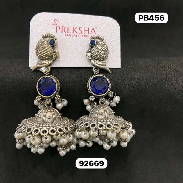 Oxidised Jhumki 