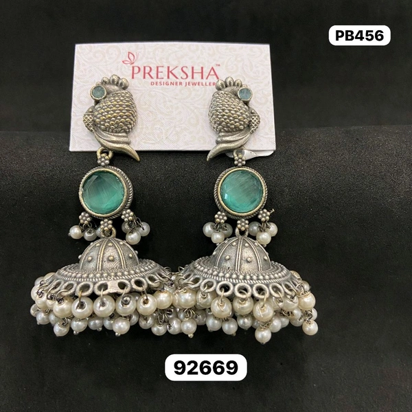 Oxidised Jhumki 