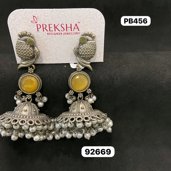 Oxidised Jhumki 