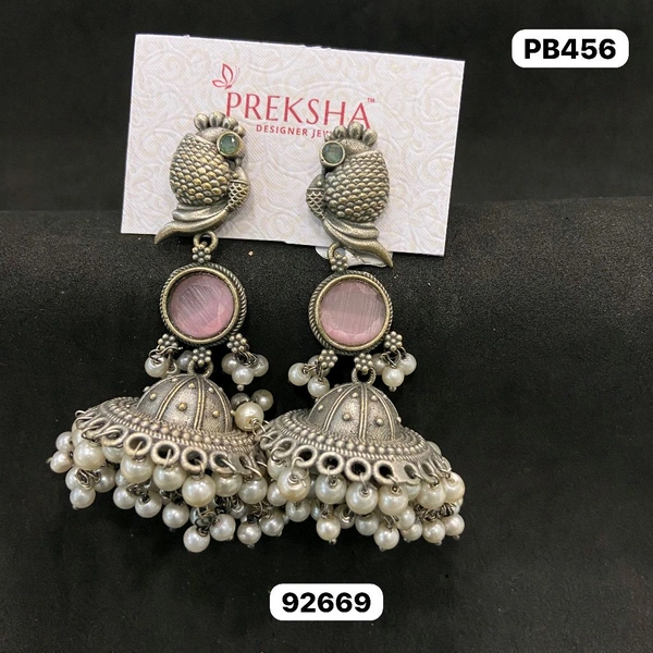 Oxidised Jhumki 