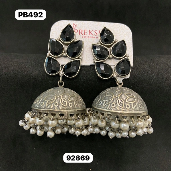 Oxidised Jhumki 