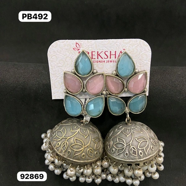 Oxidised Jhumki 