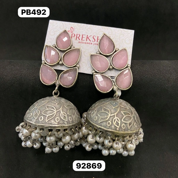 Oxidised Jhumki 
