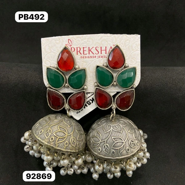 Oxidised Jhumki 