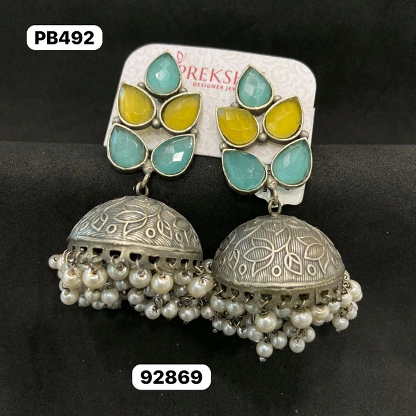 Oxidised Jhumki 