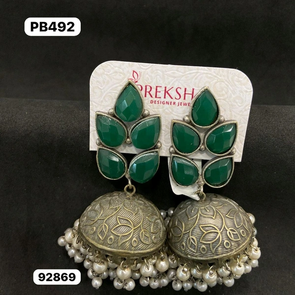 Oxidised Jhumki 