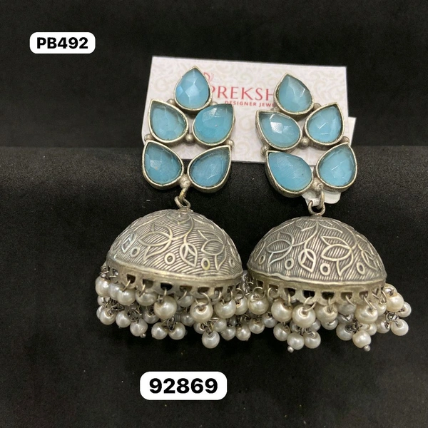 Oxidised Jhumki 