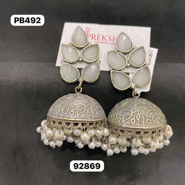 Oxidised Jhumki 