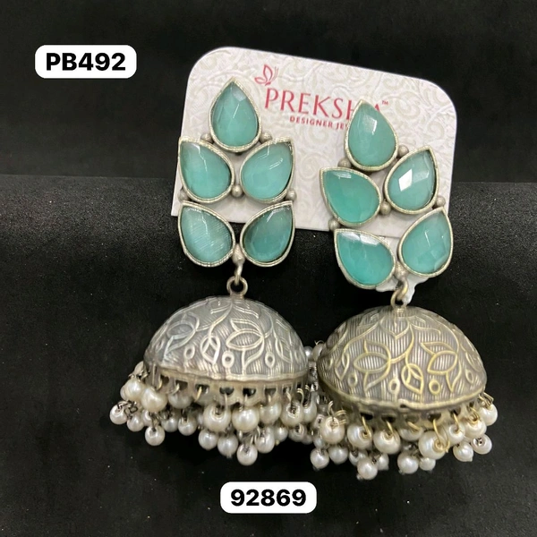 Oxidised Jhumki 