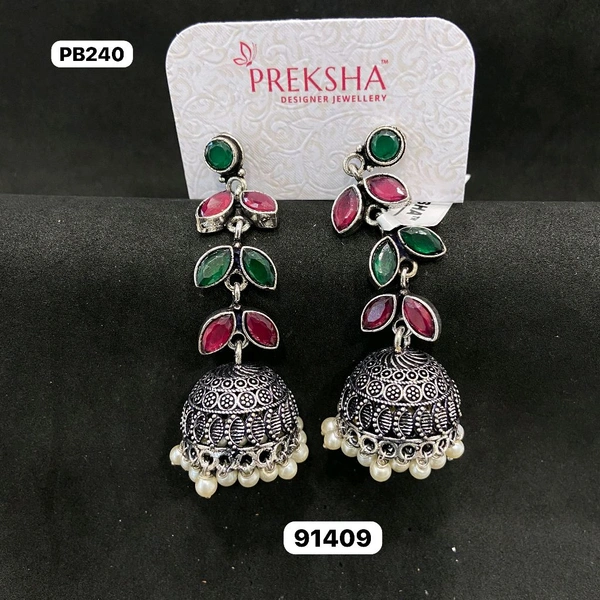 Oxidised Jhumki 