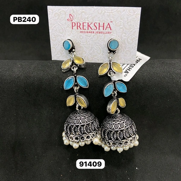 Oxidised Jhumki 