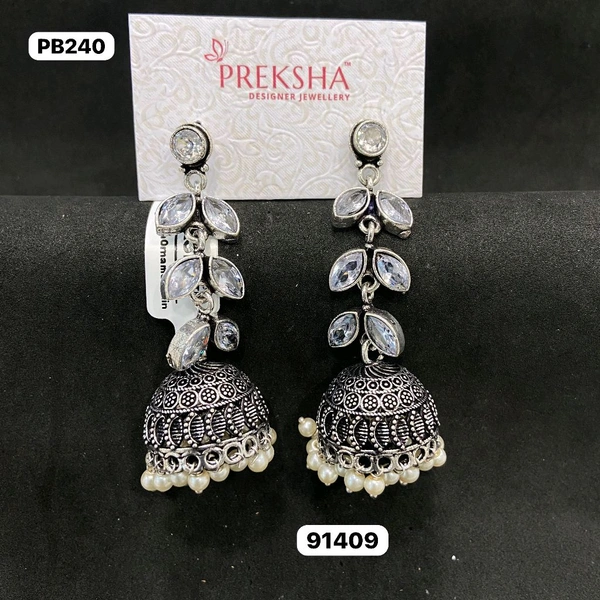 Oxidised Jhumki 