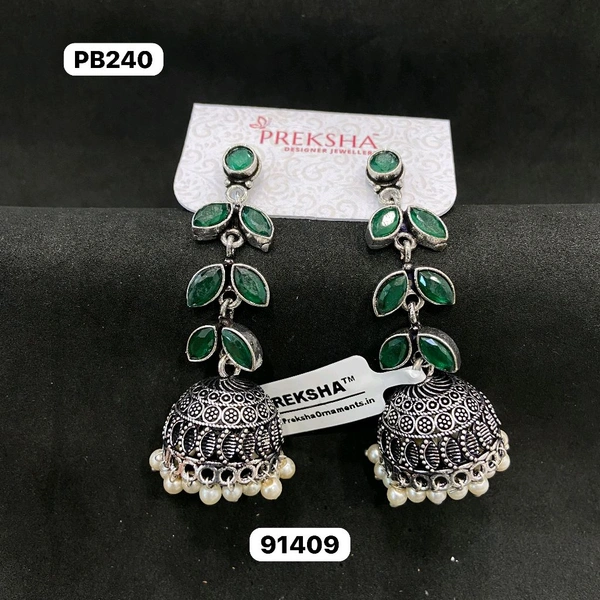 Oxidised Jhumki 