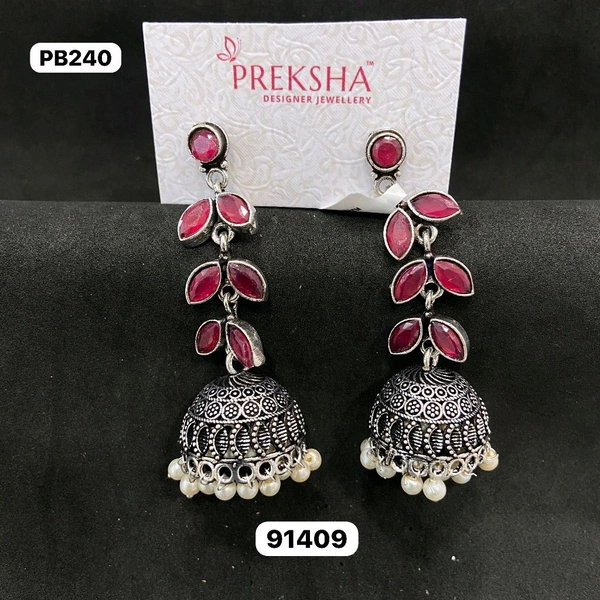 Oxidised Jhumki 