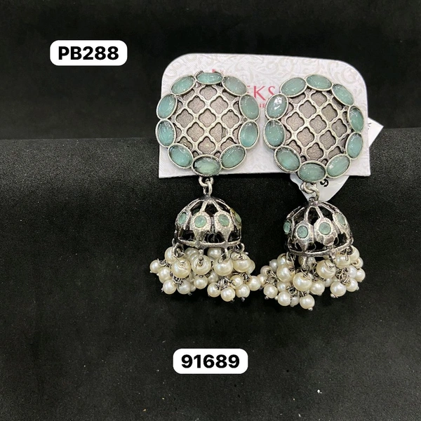 Oxidised Jhumki 