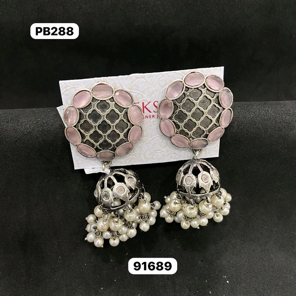 Oxidised Jhumki 