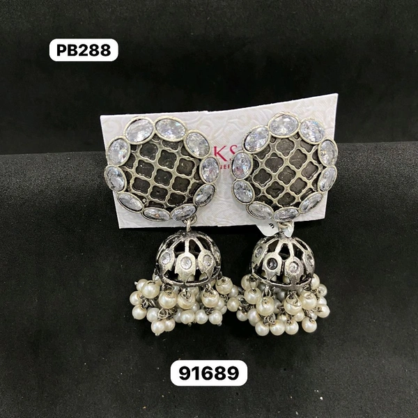 Oxidised Jhumki 