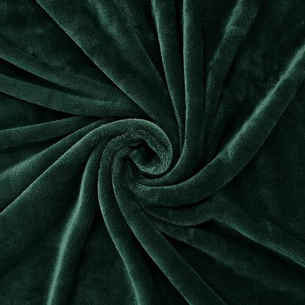 MORADO 190 GSM Flannel Super Soft Warm Double Blanket for Winters - 90x90 Inches, Olive Green - 90x90 Inches, Olive Green