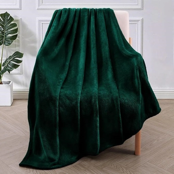 MORADO 190 GSM Flannel Super Soft Warm Single Blanket for Winters - 60x90 Inches, Olive Green - 60x90 Inches, Olive Green