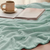 MORADO 190 GSM Flannel Super Soft Warm Double Blanket for Winters - 90x90 Inches, Sea Green - 90x90 Inches, Sea Green