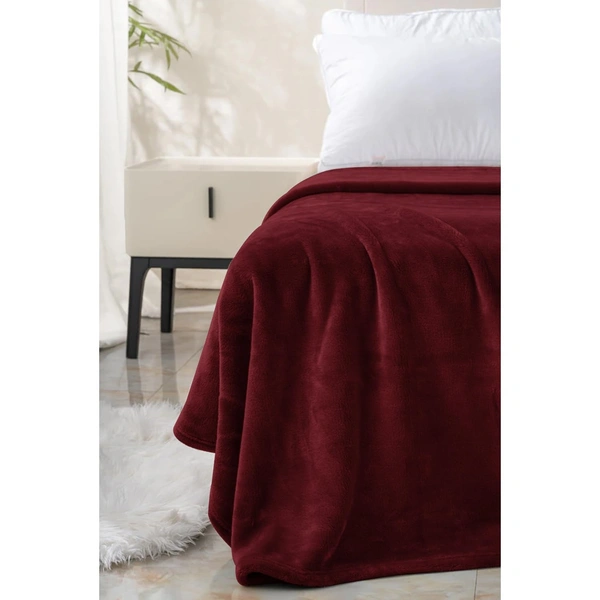 MORADO 190 GSM Flannel Super Soft Warm Single Blanket for Winters - 60x90 Inches, Vintage Maroon - 60x90 Inches, Maroon