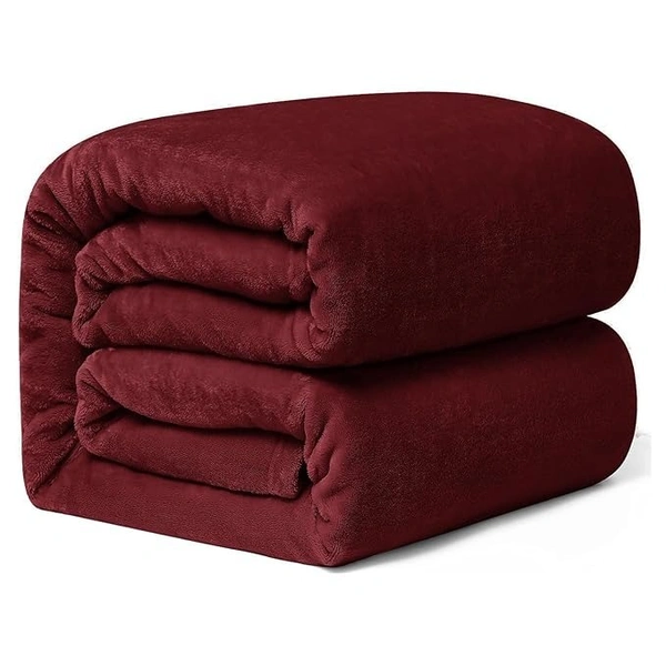 MORADO 190 GSM Flannel Super Soft Warm Single Blanket for Winters - 60x90 Inches, Vintage Maroon - 60x90 Inches, Maroon