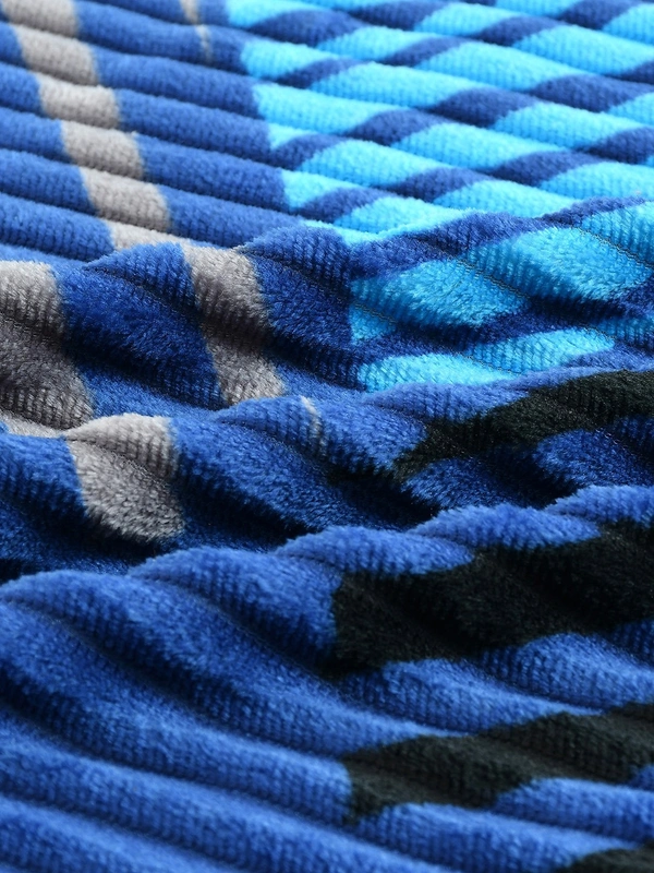 MORADO 190 GSM Flannel Super Soft Warm Elastic Fitted Double Bed Bedsheet with 2 Pillow Covers for Winters - 72x78x8 Inches, Blue - 72x78x8 Inches, Blue