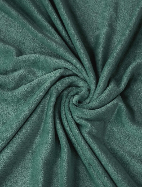 MORADO 190 GSM Flannel Super Soft Warm Elastic Fitted Double Bed Bedsheet with 2 Pillow Covers for Winters - 72x78x8 Inches, Olive Green - 72x78x8 Inches, Olive Green