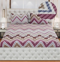 MORADO 190 GSM Flannel Super Soft Warm Elastic Fitted Double Bed Bedsheet with 2 Pillow Covers for Winters - 72x78x8 Inches, White - 72x78x8 Inches, White