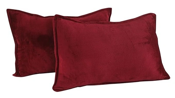 MORADO 190 GSM Flannel Super Soft Warm Double Bed Bedsheet with 2 Pillow Covers for Winters - 90x100 Inches, Vintage Mehroon - 90x100 Inches, Vintage Maroon