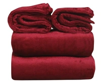 MORADO 190 GSM Flannel Super Soft Warm Double Bed Bedsheet with 2 Pillow Covers for Winters - 90x100 Inches, Vintage Mehroon - 90x100 Inches, Vintage Maroon