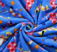 MORADO 190 GSM Flannel Super Soft Warm Elastic Fitted Single Bed Cartoon Print Bedsheet with 1 Pillow Covers for Winters - 36x72x8 Inches, Blue - 36x72x8 Inches, Blue