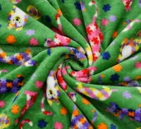 MORADO 190 GSM Flannel Super Soft Warm Elastic Fitted Double Bed Cartoon Print Bedsheet with 2 Pillow Covers for Winters - 72x78x8 Inches, Green - 72x78x8 Inches, Green