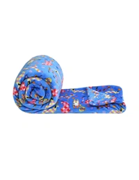 MORADO 190 GSM Flannel Super Soft Warm Double Bed Cartoon Print Quilt Cover/Duvet Cover/Rajai Cover/Blanket Cover for Winters with Zipper -90x100 Inches, Blue - 90x100 Inches, Blue