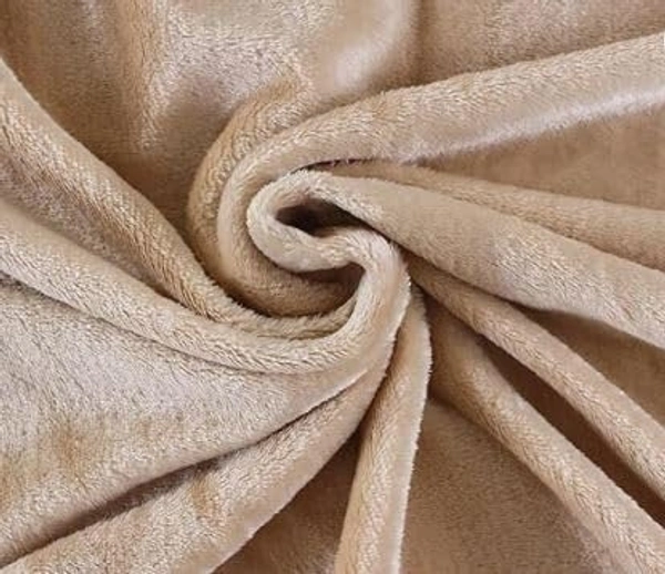 MORADO 190 GSM Flannel Super Soft Warm Single Bed Bedsheet with 1 Pillow Covers for Winters - 60x90 Inches, Camel - 60x90 Inches, Camel