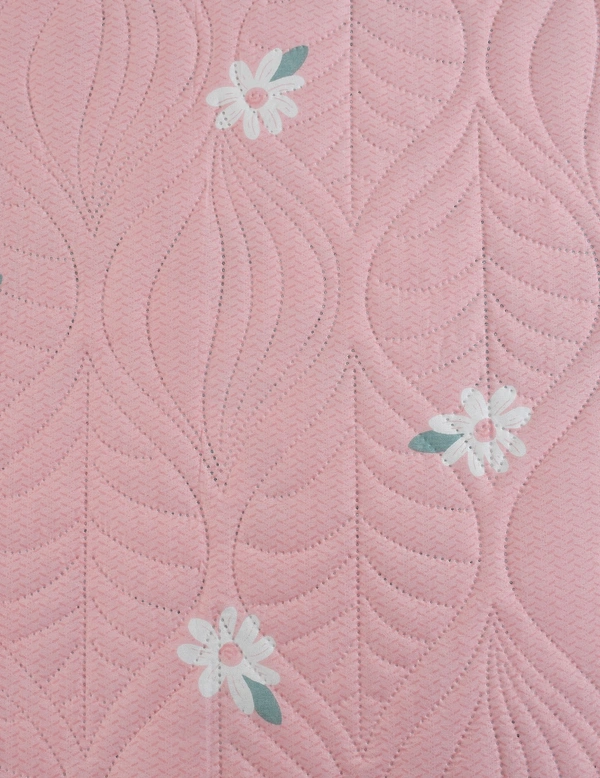 MORADO Glace Cotton Luxury Ultrasonic Printed Lightweight All Season Bedspreads/Quilted Bed Cover With 2 King Size Pillow Covers - (90x100 inches - Pink ) - 90x100 Inches, Pink