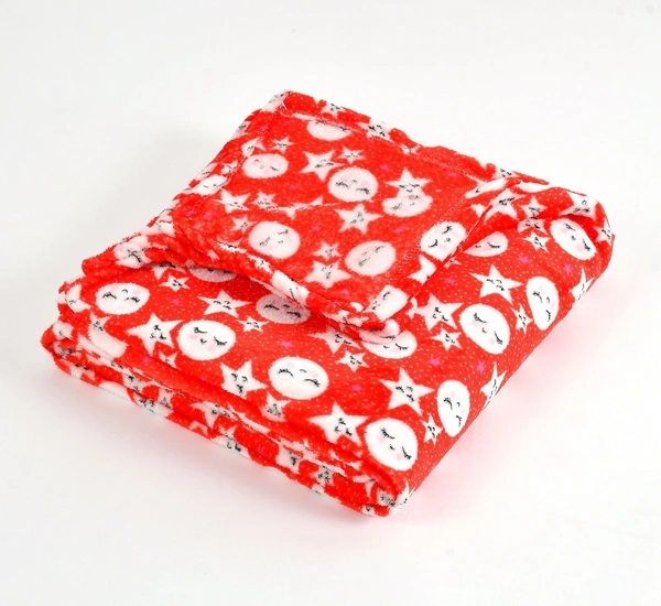 MORADO 190 GSM Flannel Super Soft Warm Single Blanket for Winters - 60x90 Inches, Red - 60x90 Inches, Red & White