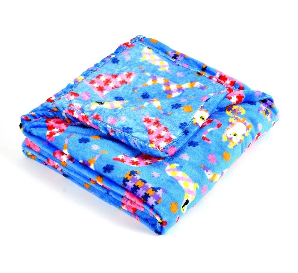 MORADO 190 GSM Flannel Super Soft Warm Single Blanket for Winters - 60x90 Inches, Blue - 60x90 Inches, Blue